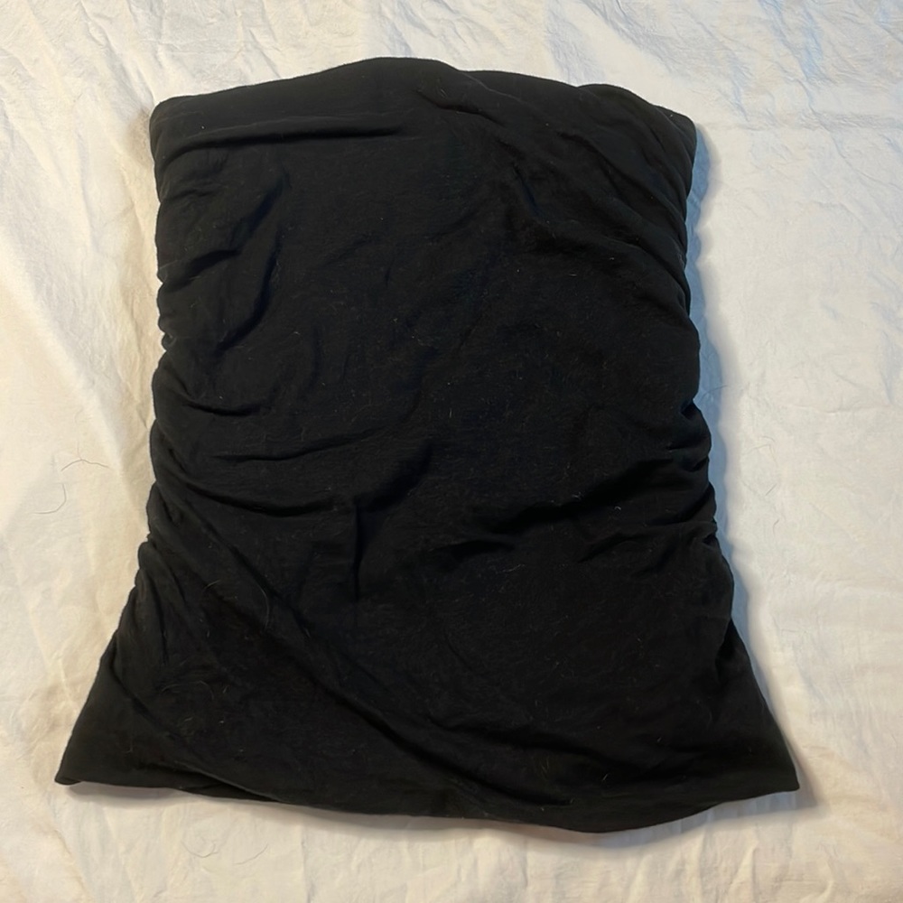Black Tube Top, Scrunched Sides